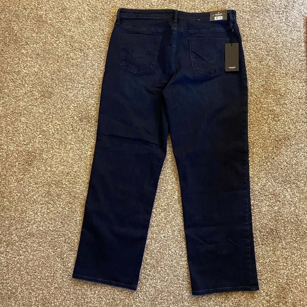 NWT Hudson Los Angeles Women's Straight Leg Stretch Jean Dark Blue Size 16/36 - Picture 2 of 6